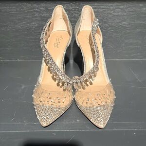 Thalia Sodi Kassidy Silver Bling heels